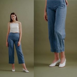 ALI GOLDEN Light Denim Side Zip Pant